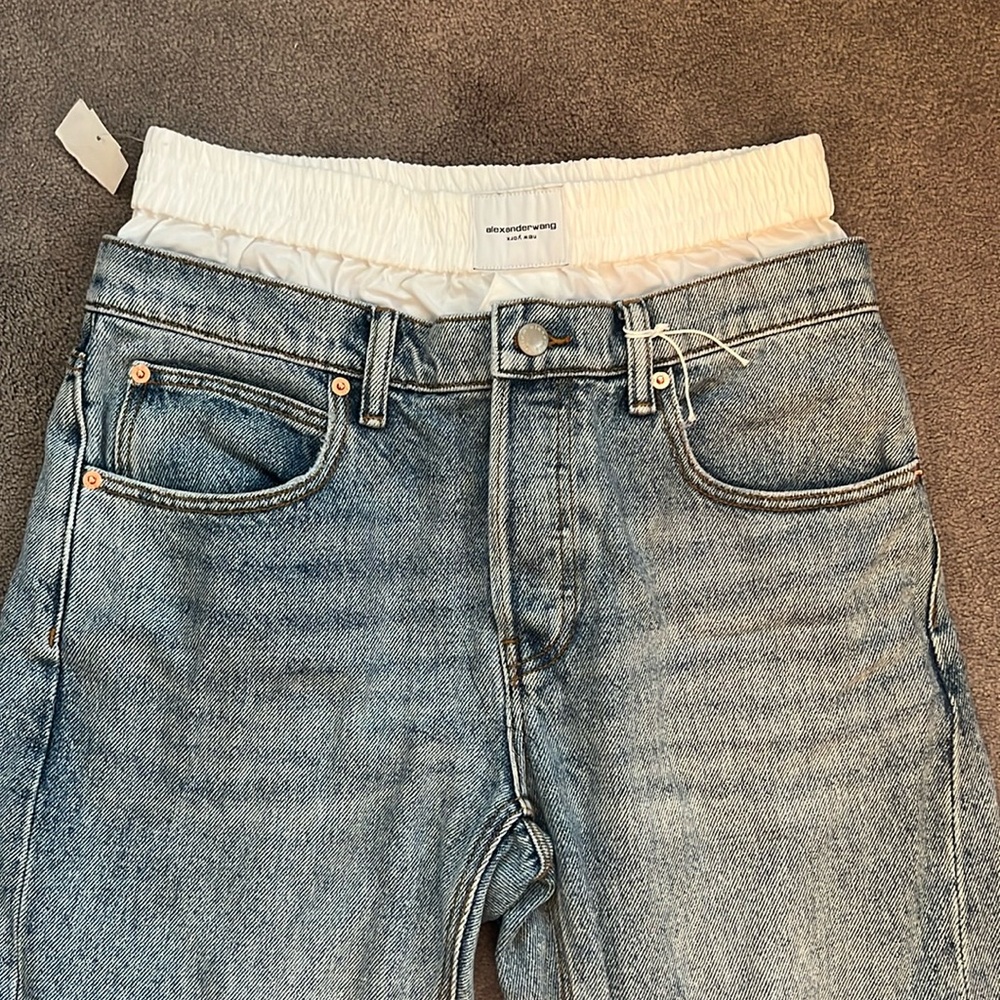 Alexander wang Prestyled Boxer Waist Balloon Leg Jeans